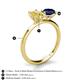 5 - Tanya Oval Shape Yellow Sapphire & Cushion Shape Blue Sapphire 2 Stone Duo Ring 