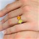 6 - Tanya Oval Shape Yellow Sapphire & Cushion Shape Citrine 2 Stone Duo Ring 