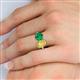 6 - Tanya Oval Shape Yellow Sapphire & Cushion Shape Emerald 2 Stone Duo Ring 