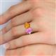 6 - Tanya Oval Shape Pink Sapphire & Cushion Shape Citrine 2 Stone Duo Ring 