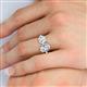 6 - Tanya Oval Shape IGI Certified Lab Grown Diamond & Cushion Shape Forever Brilliant Moissanite 2 Stone Duo Ring 