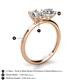 5 - Tanya Oval Shape IGI Certified Lab Grown Diamond & Cushion Shape Forever One Moissanite 2 Stone Duo Ring 
