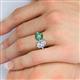 6 - Tanya Oval Shape IGI Certified Lab Grown Diamond & Cushion Shape Lab Created Alexandrite 2 Stone Duo Ring 