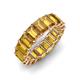 4 - Victoria 6x4 mm Emerald Cut Citrine Eternity Band 