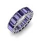 4 - Victoria 6x4 mm Emerald Cut Iolite Eternity Band 