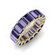 4 - Victoria 6x4 mm Emerald Cut Iolite Eternity Band 