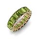 4 - Victoria 6x4 mm Emerald Cut Peridot Eternity Band 