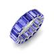 4 - Victoria 6x4 mm Emerald Cut Tanzanite Eternity Band 