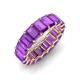4 - Victoria 6x4 mm Emerald Cut Amethyst Eternity Band 