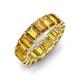 4 - Victoria 6x4 mm Emerald Cut Citrine Eternity Band 