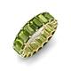 4 - Victoria 6x4 mm Emerald Cut Peridot Eternity Band 