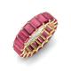4 - Victoria 6x4 mm Emerald Cut Rhodolite Garnet Eternity Band 