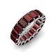 4 - Victoria 6x4 mm Emerald Cut Red Garnet Eternity Band 