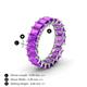 5 - Victoria 5x3 mm Emerald Cut Amethyst Eternity Band 