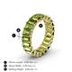 5 - Victoria 5x3 mm Emerald Cut Peridot Eternity Band 