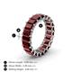 5 - Victoria 5x3 mm Emerald Cut Red Garnet Eternity Band 