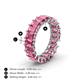 5 - Victoria 5x3 mm Emerald Cut Pink Tourmaline Eternity Band 