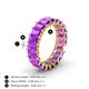 5 - Victoria 5x3 mm Emerald Cut Amethyst Eternity Band 