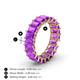 5 - Victoria 5x3 mm Emerald Cut Amethyst Eternity Band 