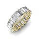 4 - Victoria 6x4 mm Emerald Cut Lab Grown Diamond Eternity Band 