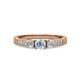 2 - Ayaka Aquamarine and Diamond Three Stone Engagement Ring 