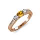 3 - Ayaka Citrine and Diamond Three Stone Engagement Ring 