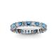 2 - Allie Blue Topaz and Diamond Eternity Band 