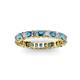 2 - Allie Blue Topaz and Diamond Eternity Band 