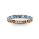 2 - Allie Blue Topaz and Diamond Eternity Band 