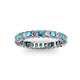2 - Allie London Blue Topaz and Diamond Eternity Band 