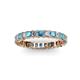 2 - Allie London Blue Topaz and Diamond Eternity Band 