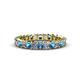 3 - Allie Blue Topaz and Diamond Eternity Band 