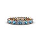 3 - Allie Blue Topaz and Diamond Eternity Band 