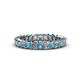 3 - Allie London Blue Topaz and Diamond Eternity Band 