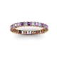 2 - Allie 2.50 mm Amethyst and Diamond Eternity Band 
