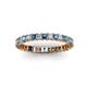 2 - Allie 2.50 mm Blue Topaz and Diamond Eternity Band 