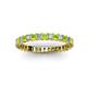 2 - Allie 2.50 mm Peridot and Diamond Eternity Band 
