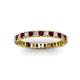 2 - Allie 2.50 mm Red Garnet and Diamond Eternity Band 