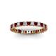 2 - Allie 2.50 mm Red Garnet and Diamond Eternity Band 