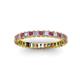 2 - Allie 2.50 mm Rhodolite Garnet and Diamond Eternity Band 