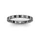 2 - Allie 2.50 mm Black and White Diamond Eternity Band 