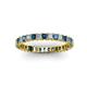 2 - Allie 2.50 mm Blue and White Diamond Eternity Band 