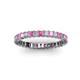 2 - Allie 2.50 mm Pink Sapphire and Diamond Eternity Band 