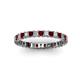 2 - Allie 2.50 mm Red Garnet and Diamond Eternity Band 