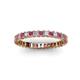 2 - Allie 2.50 mm Rhodolite Garnet and Diamond Eternity Band 