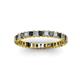 2 - Allie 2.50 mm Black and White Diamond Eternity Band 