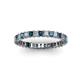 2 - Allie 2.50 mm Blue and White Diamond Eternity Band 