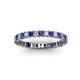 2 - Allie 2.50 mm Blue Sapphire and Diamond Eternity Band 