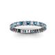 2 - Allie 2.50 mm Blue Topaz and Diamond Eternity Band 