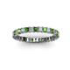 2 - Allie 2.50 mm Green Garnet and Diamond Eternity Band 